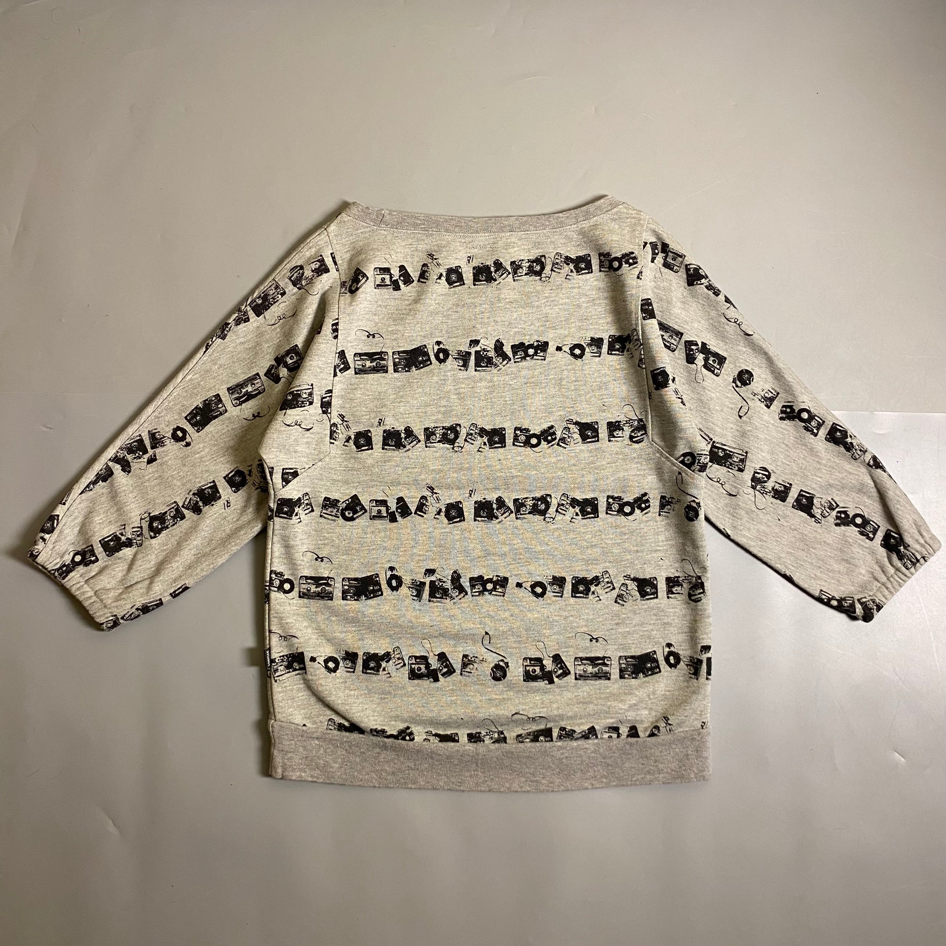 Y2k Stüssy "Cassette Tape" all-over print sweatshirt