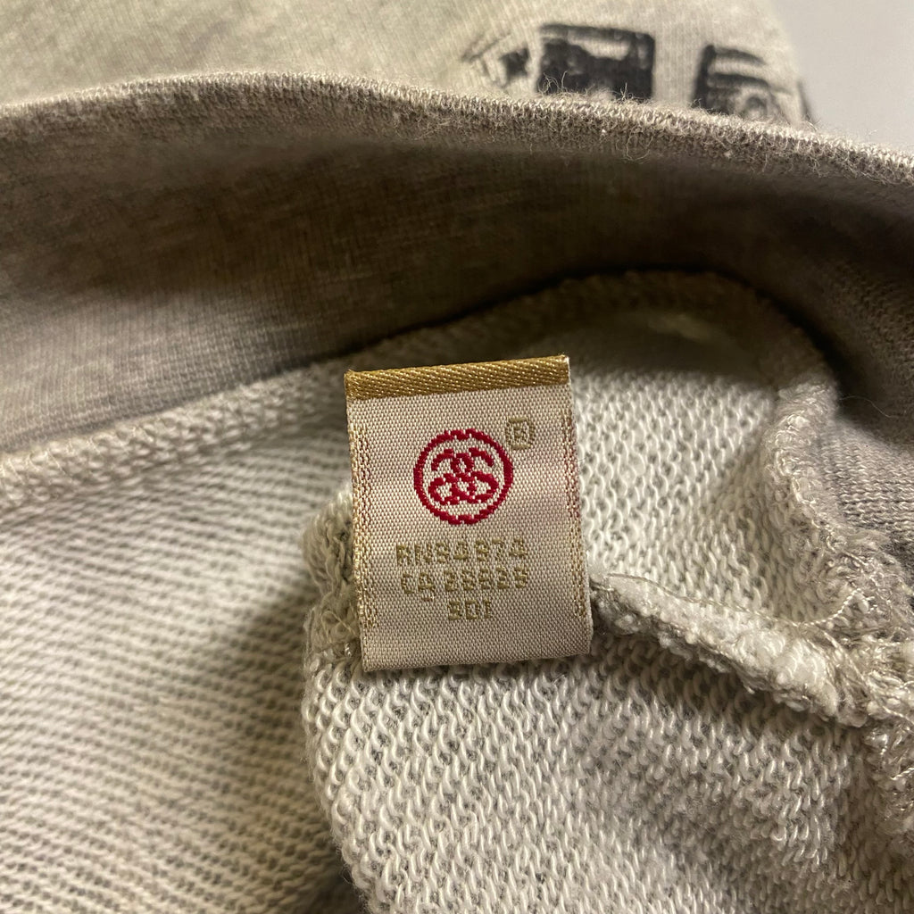 Y2k Stüssy "Cassette Tape" all-over print sweatshirt