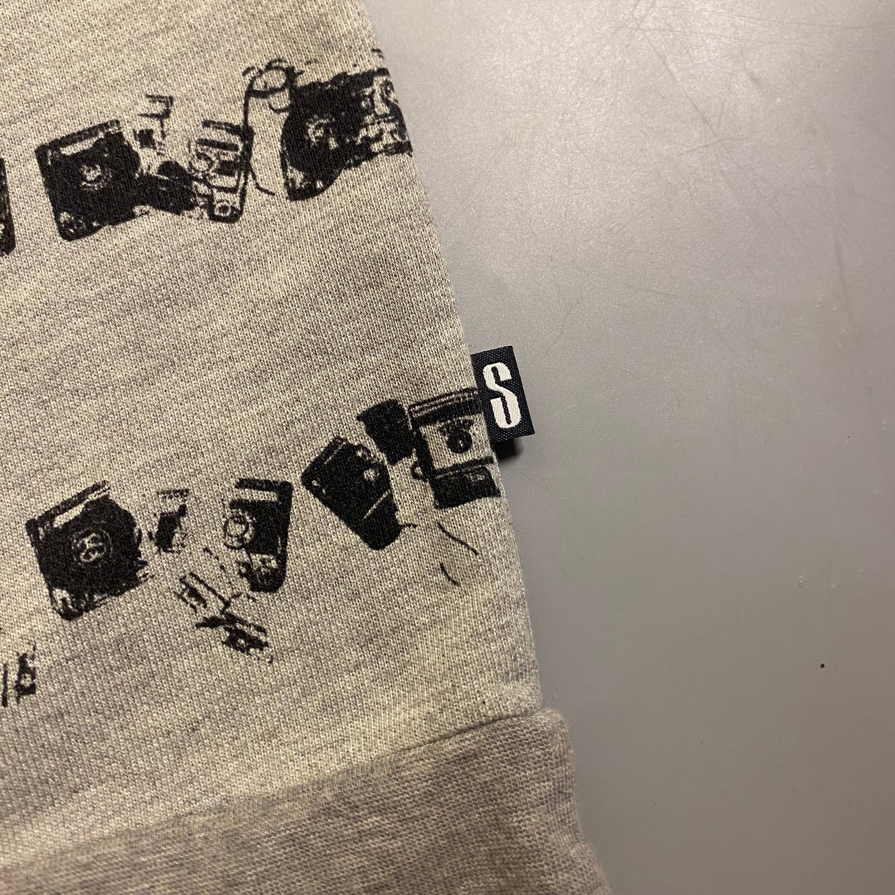 Y2k Stüssy "Cassette Tape" all-over print sweatshirt