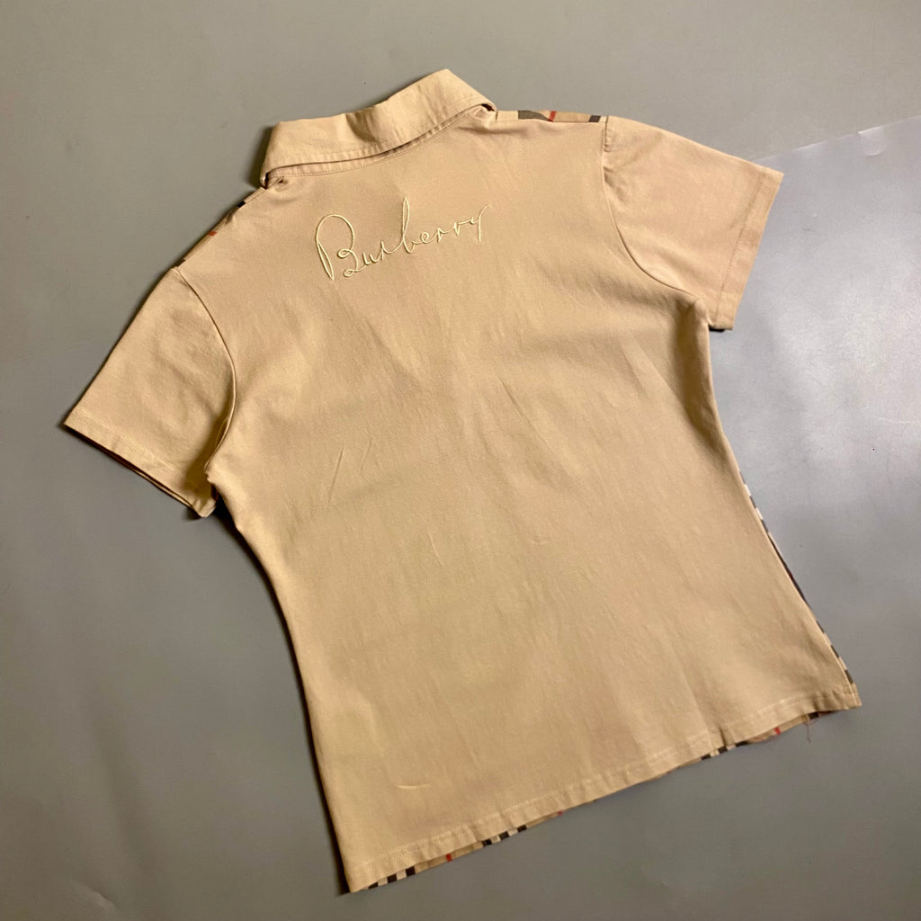 Vintage Burberry layered-look polo shirt