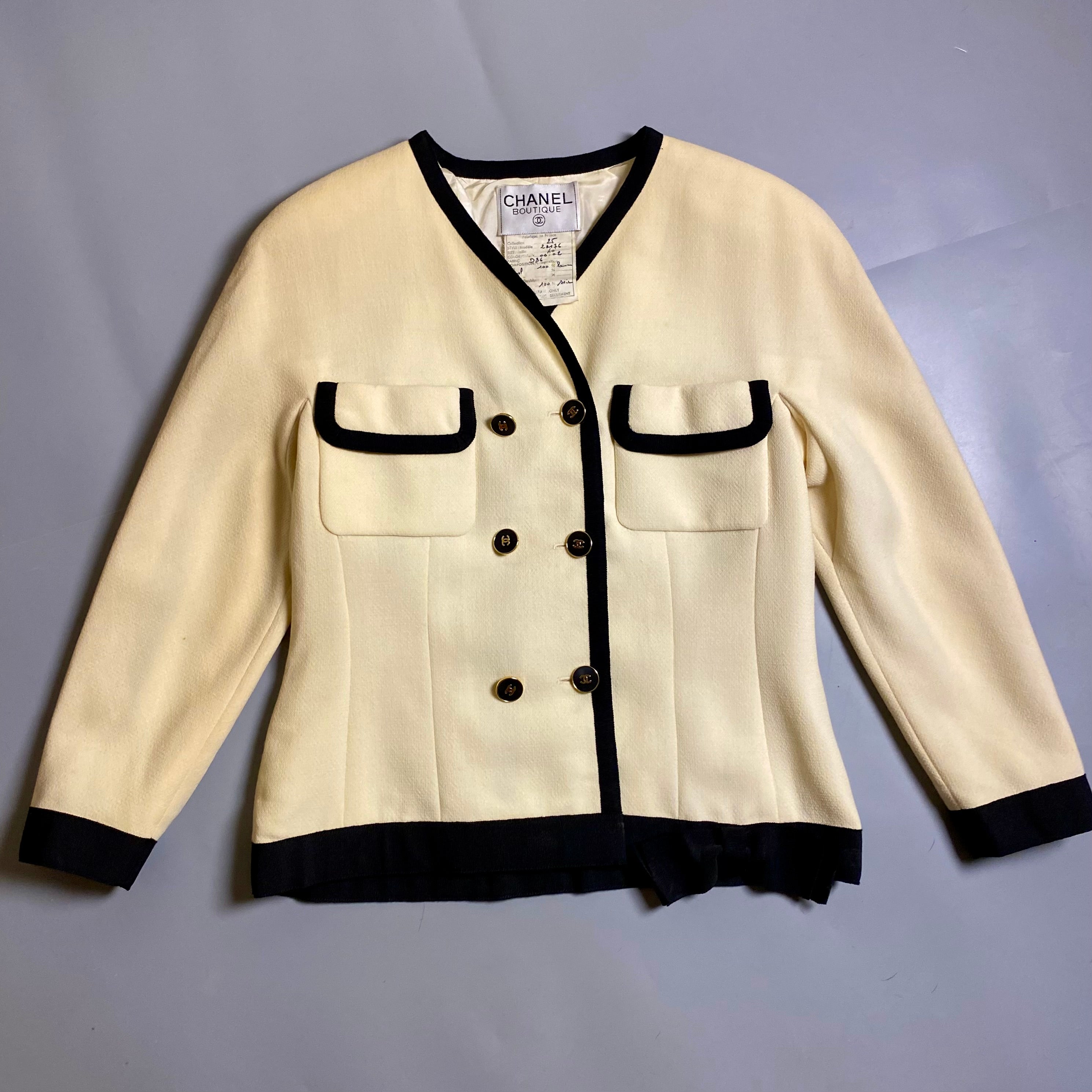 Chanel 1980s Wool Crepe Jacket