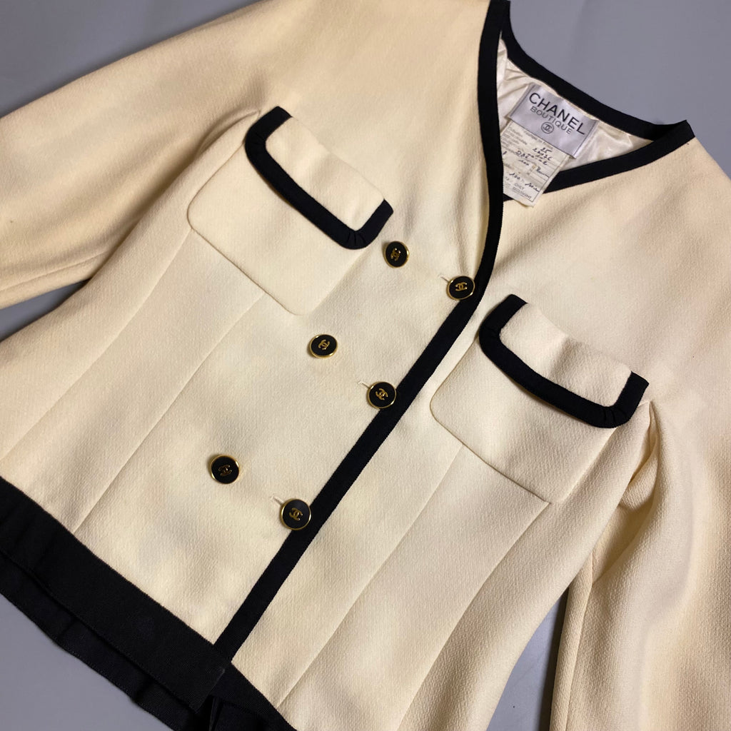 Chanel 1980s Wool Crepe Jacket