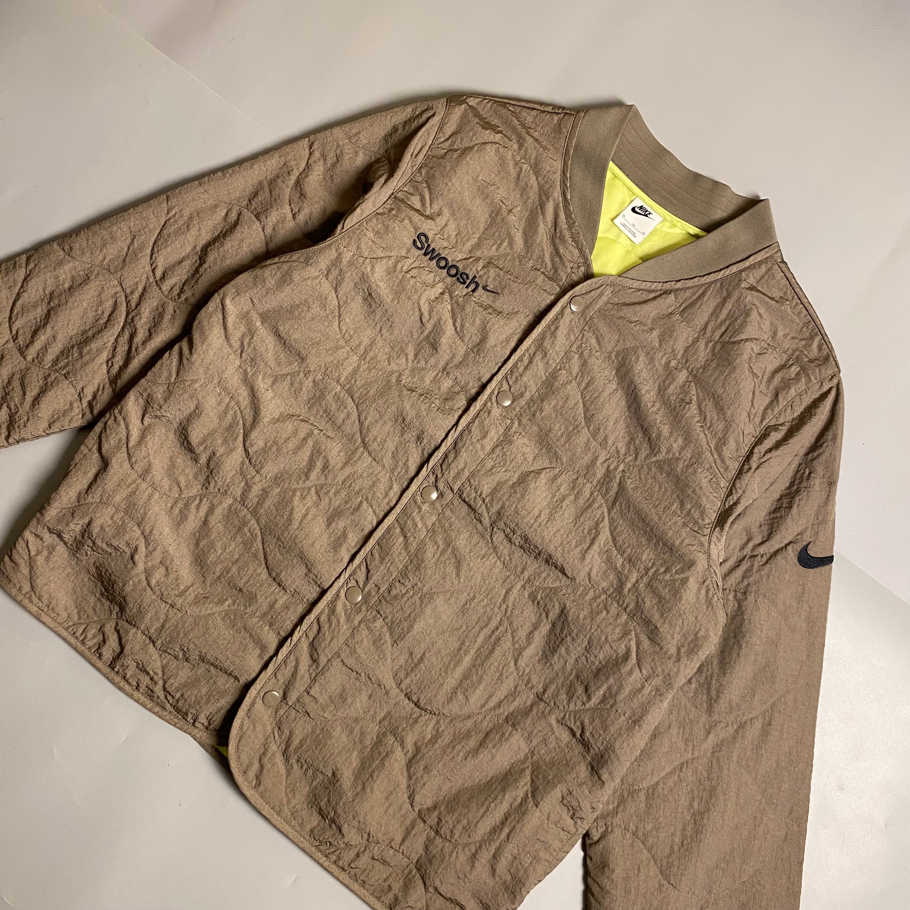Nike NSW Swoosh Brown Men's Diamond Pattern Jacket