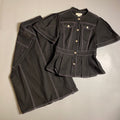 Alexander McQueen Peplum Denim Jacket and Denim Skirt (Runway)