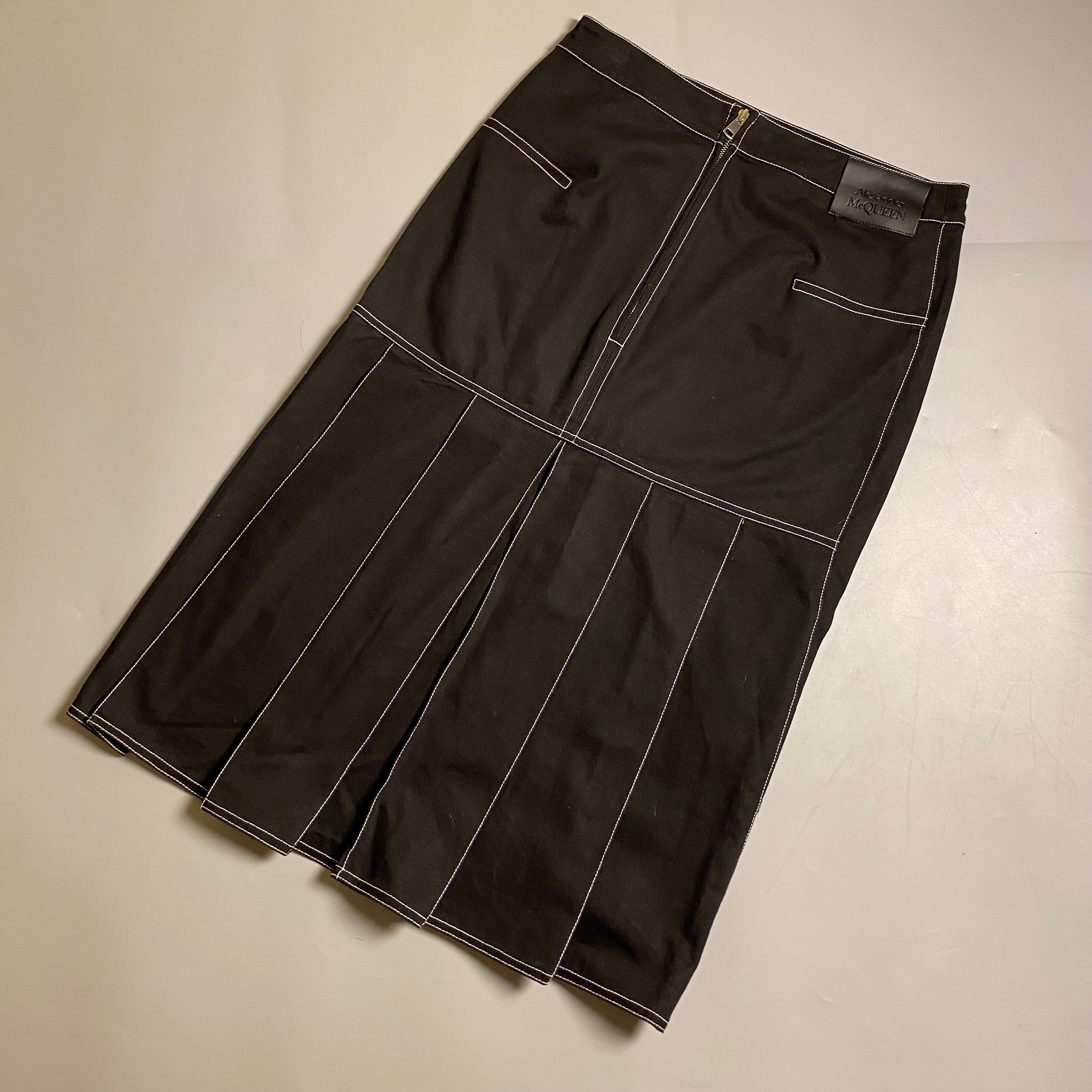 Alexander McQueen Peplum Denim Jacket and Denim Skirt (Runway)