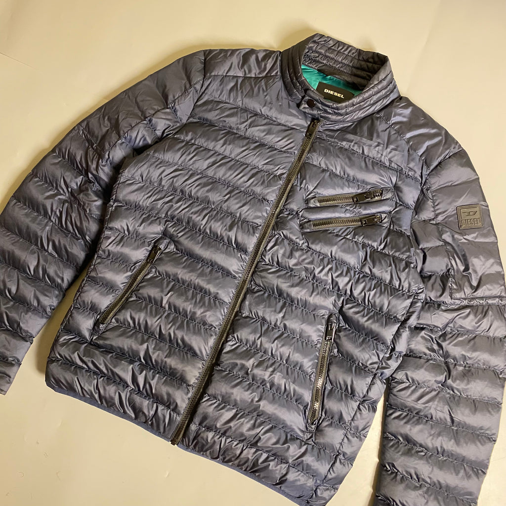 Diesel WDolmir Biker-Style Quilted Puffer Jacket