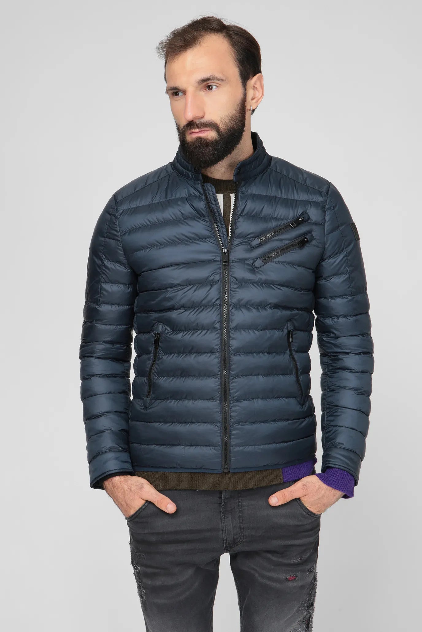 Diesel WDolmir Biker-Style Quilted Puffer Jacket