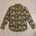 Roberto Cavalli Feathers print button down long sleeve