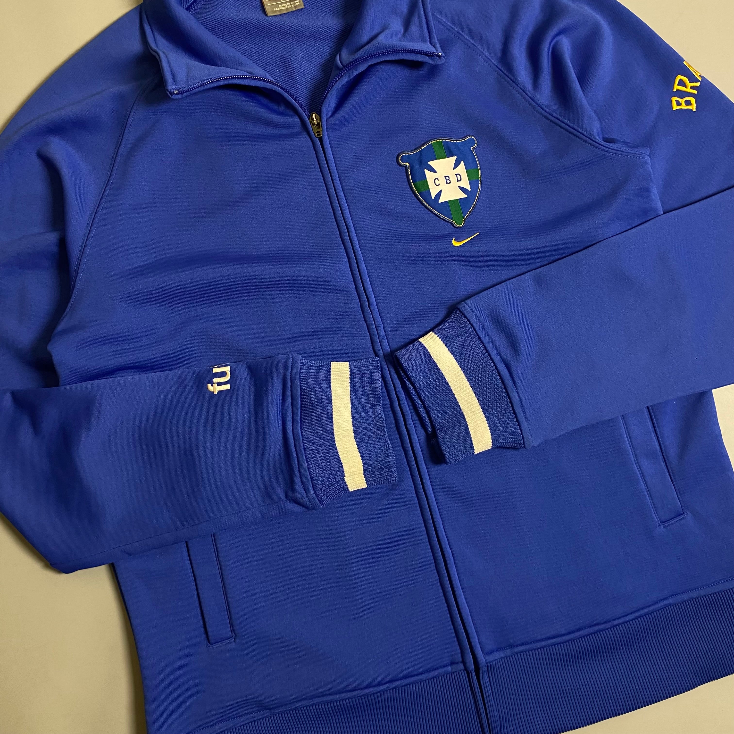 Y2K Nike x Brasil Swoosh Blue Track Jacket