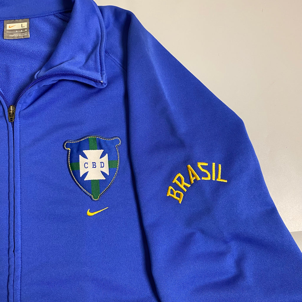 Y2K Nike x Brasil Swoosh Blue Track Jacket