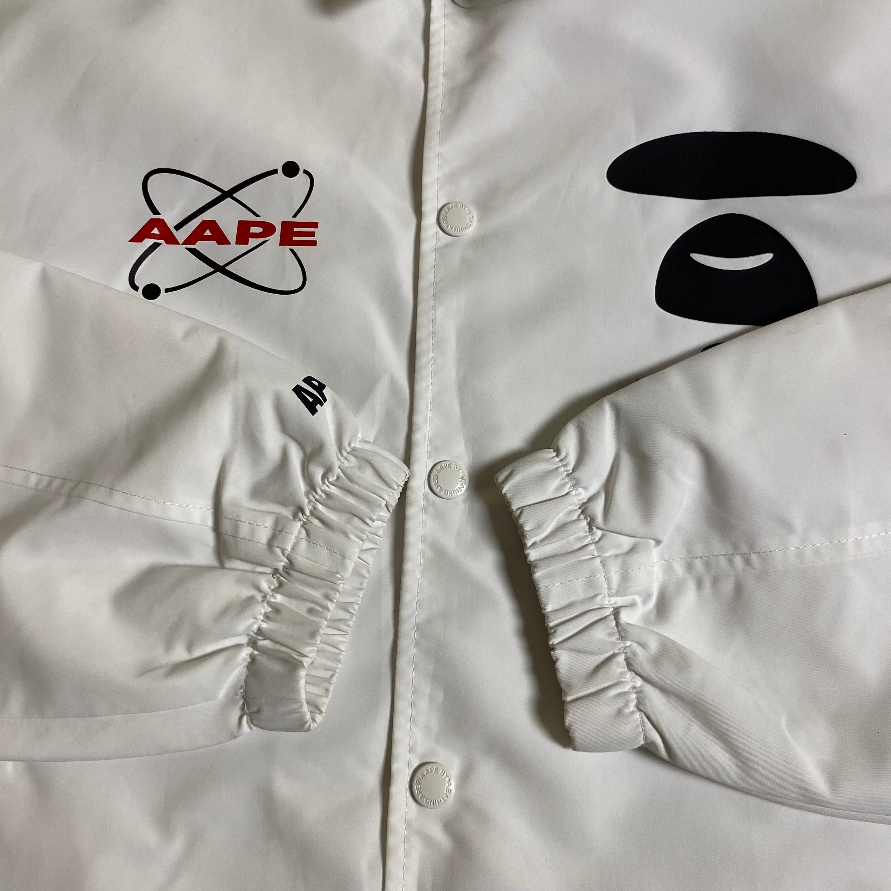 AAPE by A Bathing Ape Lightweight Coach Jacket in white
