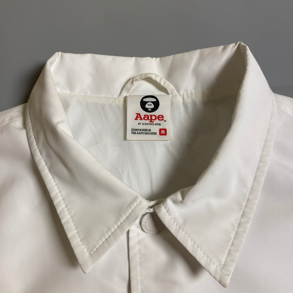 AAPE by A Bathing Ape Lightweight Coach Jacket in white