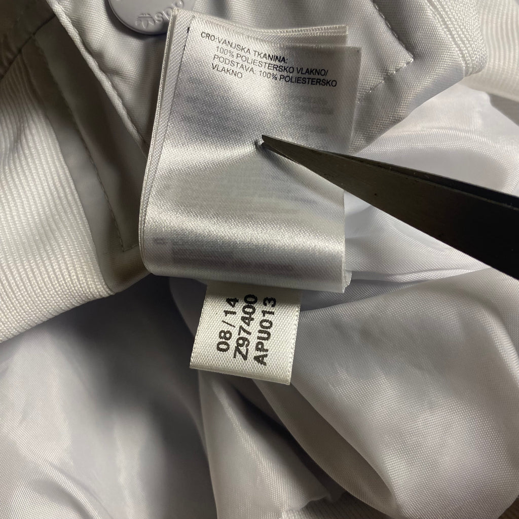 Adidas x Pharrell Williams White Satin bomber track jacket