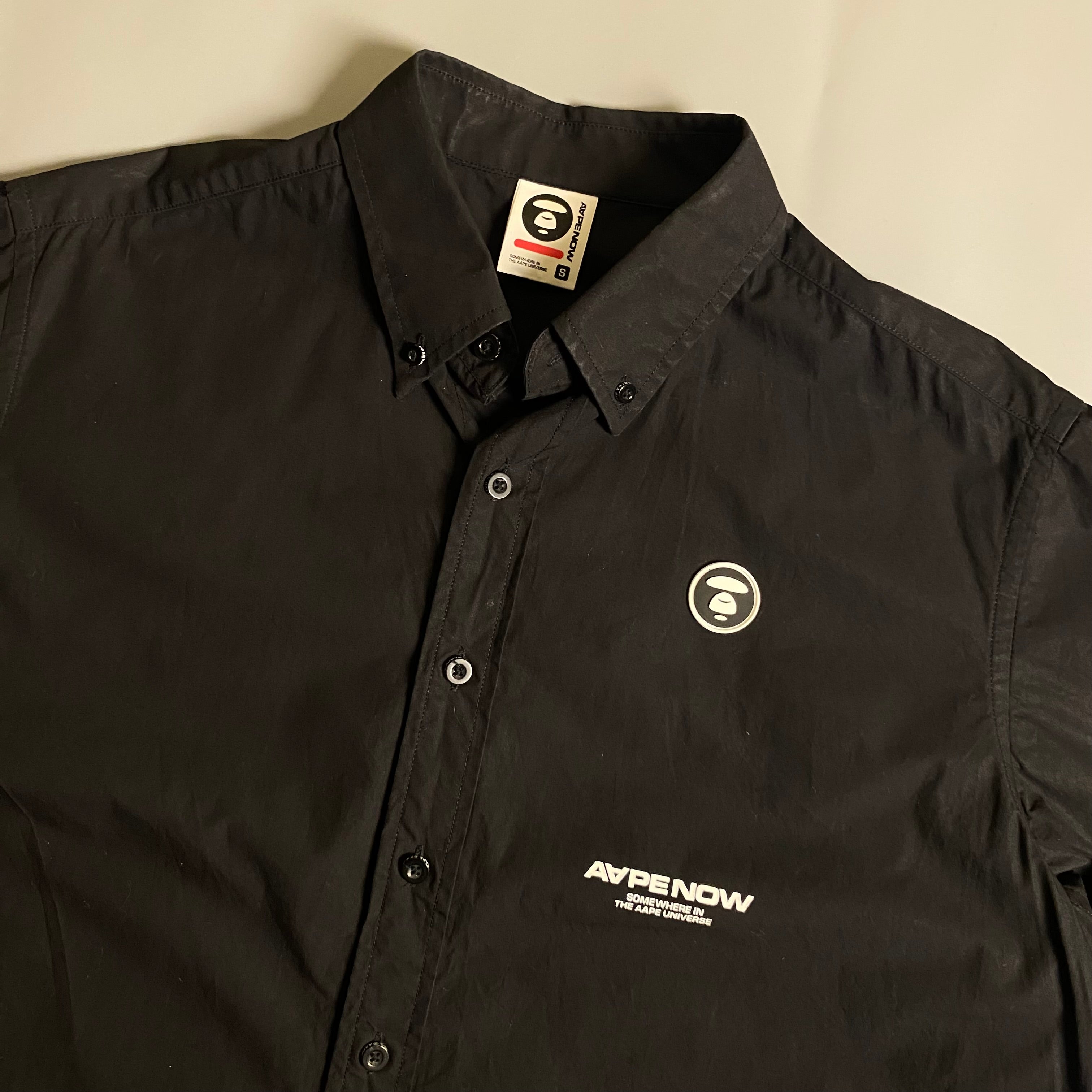 AAPE BY *A BATHING APE® logo-appliqué short-sleeve shirt