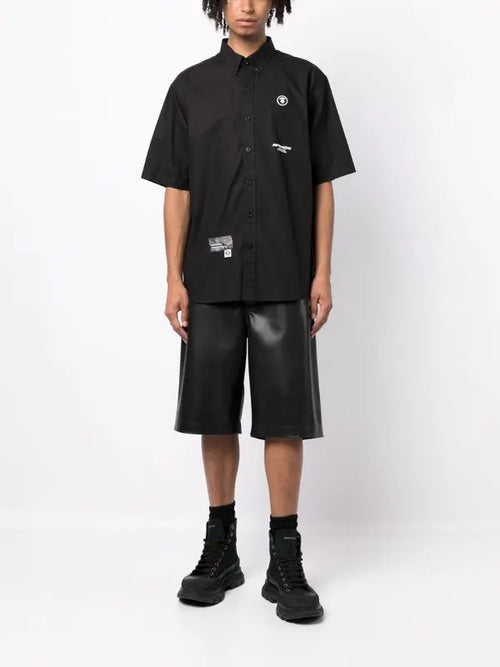 AAPE BY *A BATHING APE® logo-appliqué short-sleeve shirt