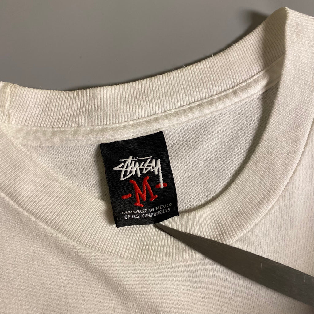 Vintage white Stussy "Radio Were Dope" T-shirt