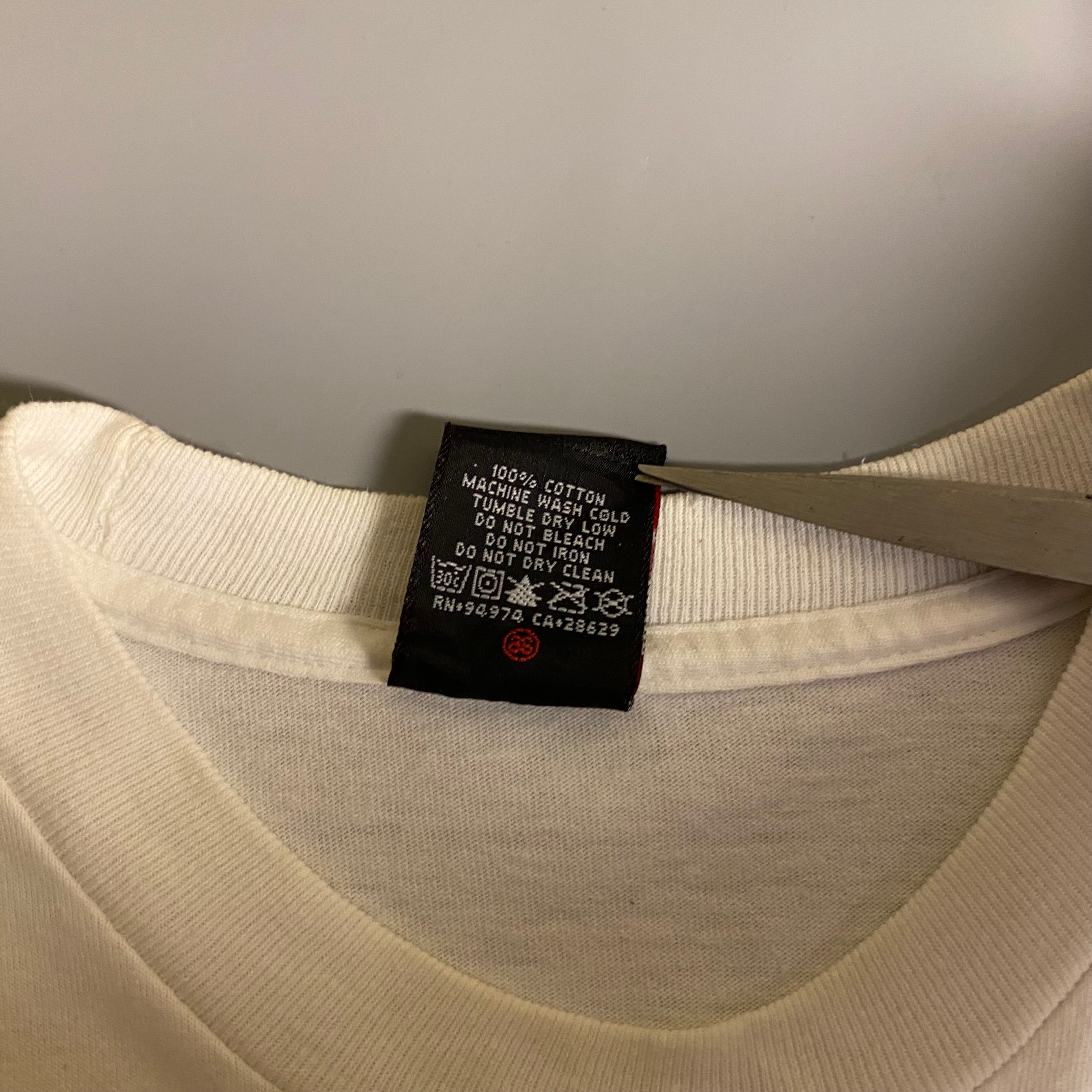 Vintage white Stussy "Radio Were Dope" T-shirt