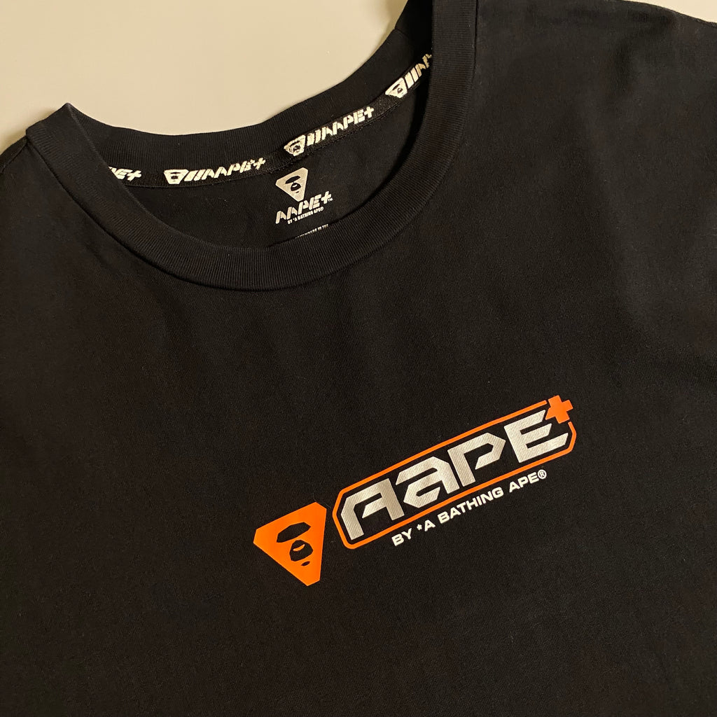 AAPE PLUS line by A Bathing Ape (AAPE) black graphic T-shirt