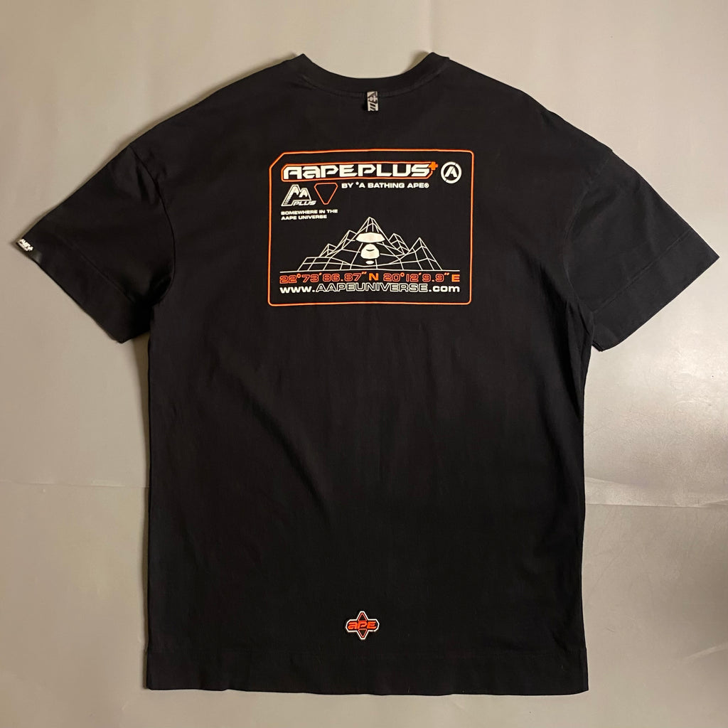 AAPE PLUS line by A Bathing Ape (AAPE) black graphic T-shirt