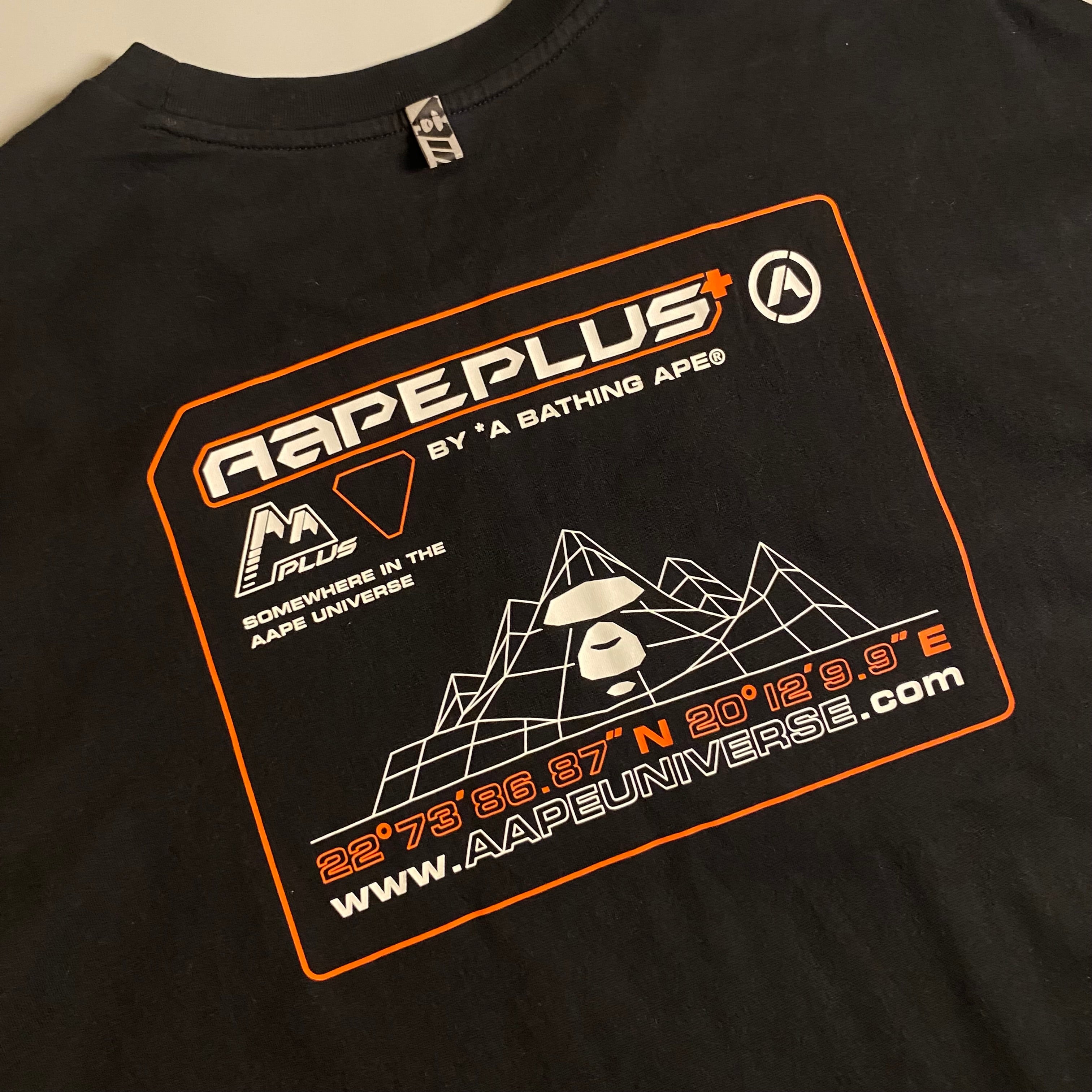 AAPE PLUS line by A Bathing Ape (AAPE) black graphic T-shirt