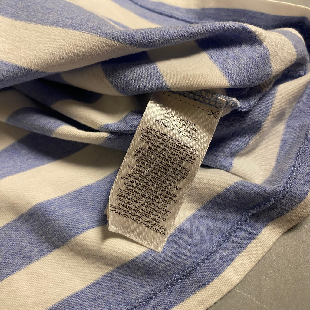 Polo Ralph Lauren Striped Jersey T-Shirt in a light blue and white horizontal stripe