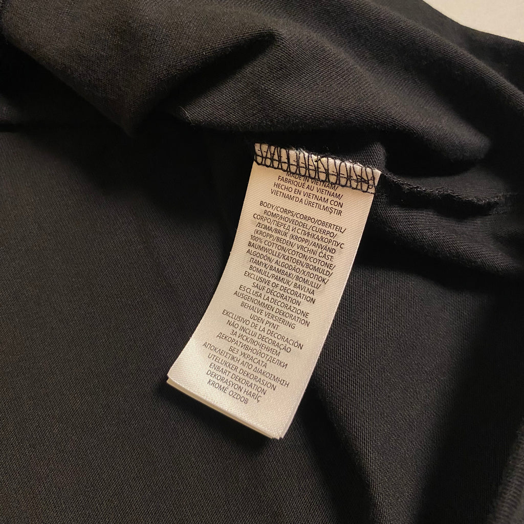 Polo Ralph Lauren black long-sleeve cotton crewneck t-shirt with a white embroidered pony logo on the chest