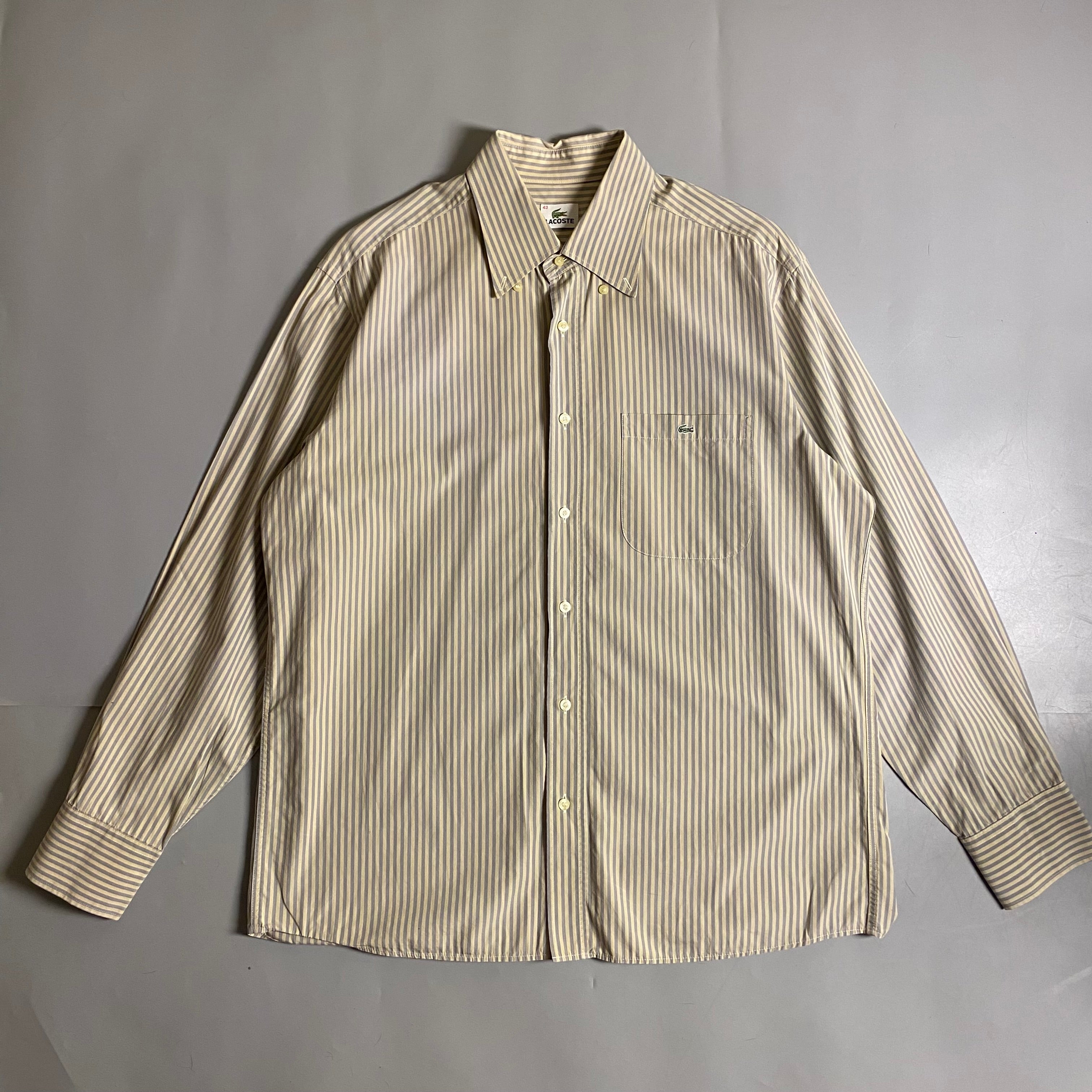 Lacoste Striped Button Down Long Sleeve