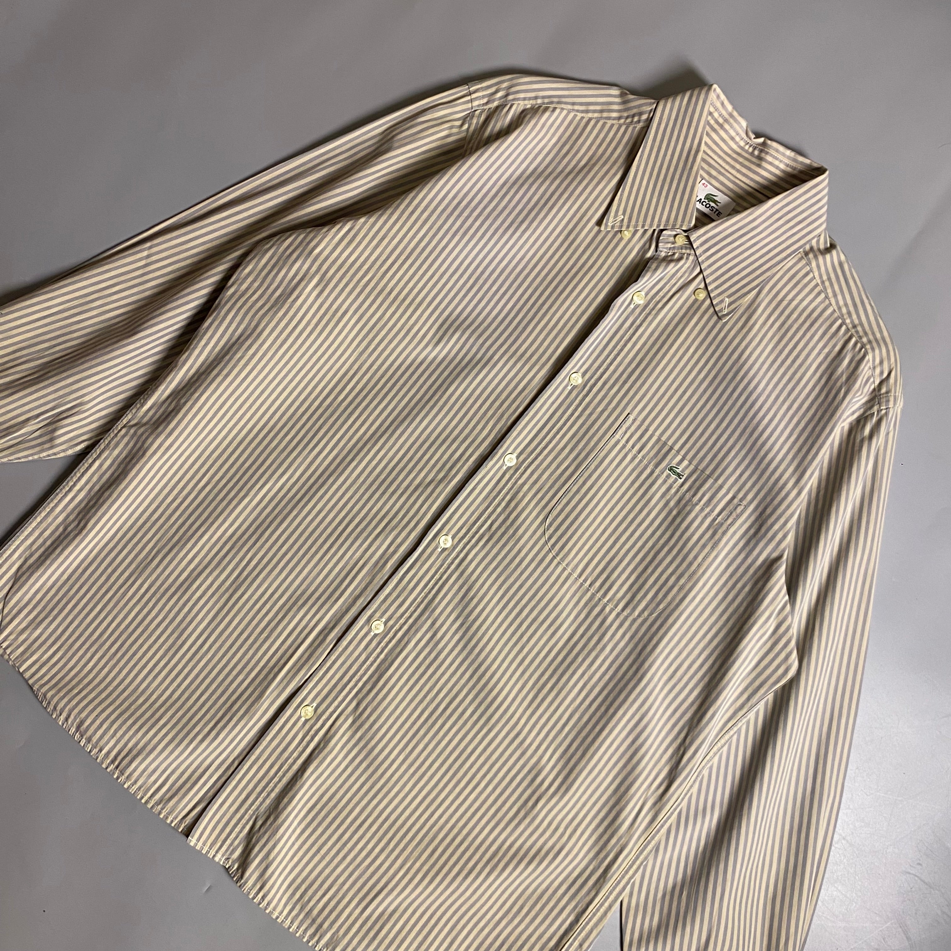 Lacoste Striped Button Down Long Sleeve