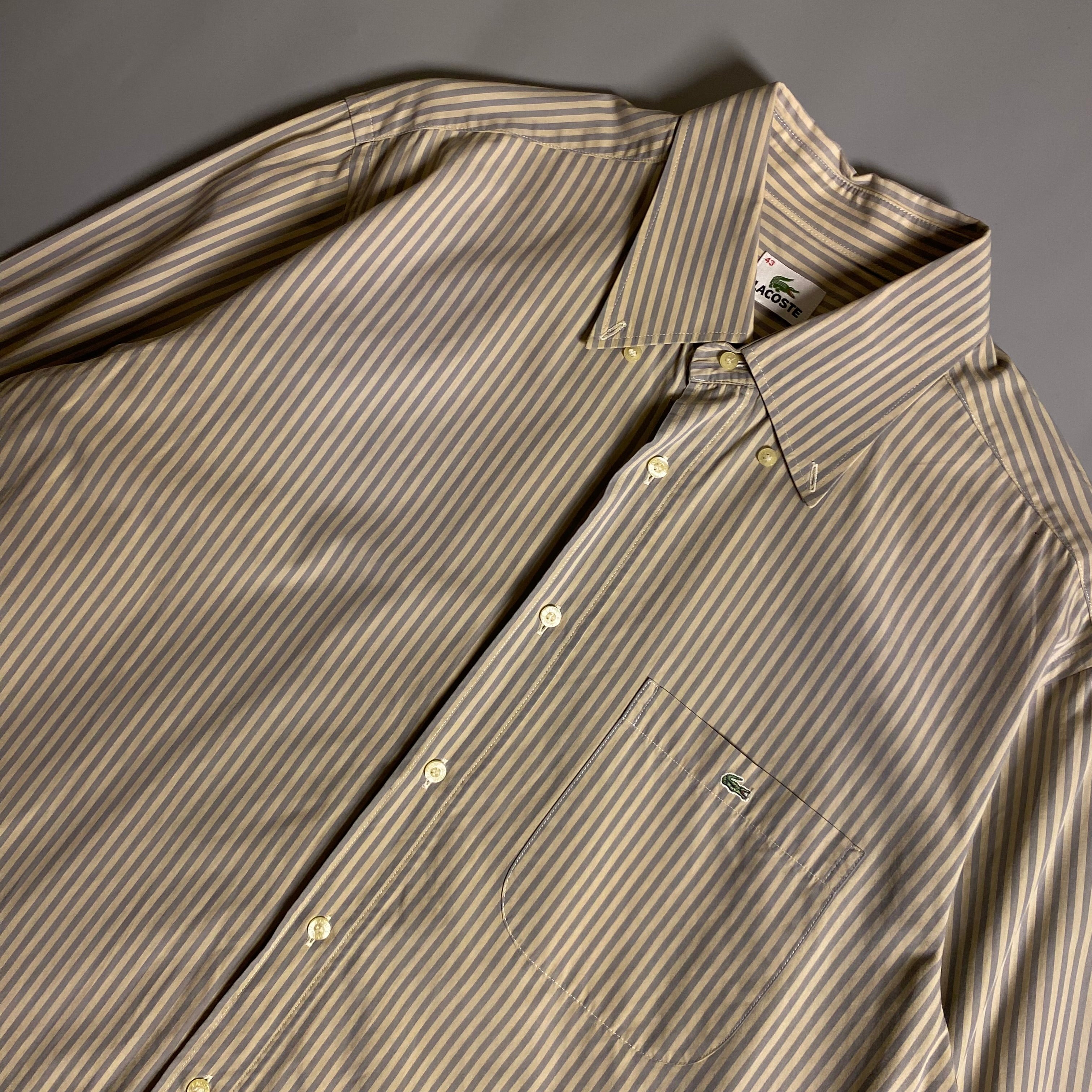 Lacoste Striped Button Down Long Sleeve