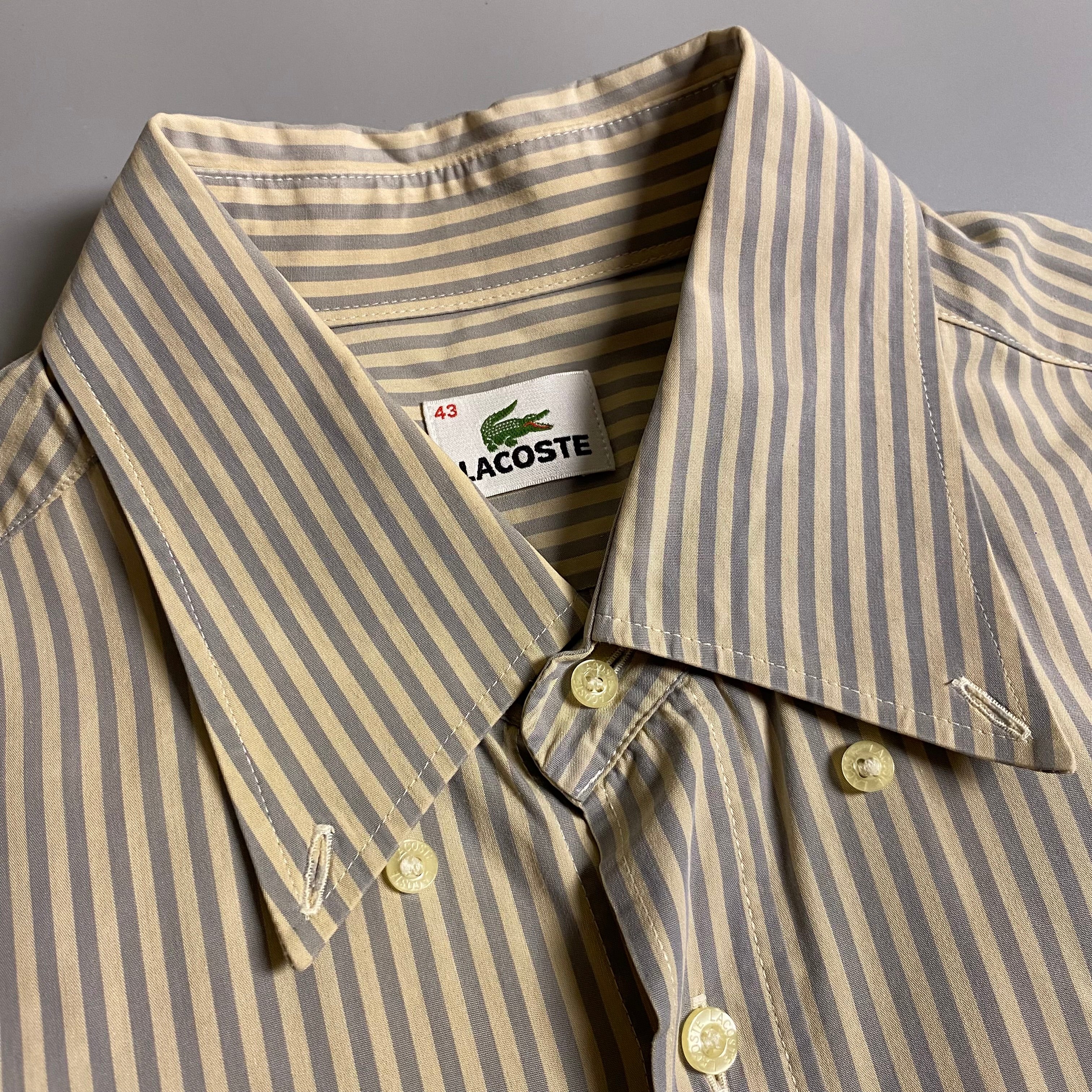 Lacoste Striped Button Down Long Sleeve