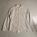 Lacoste grey linen henley shirt with two chest pockets