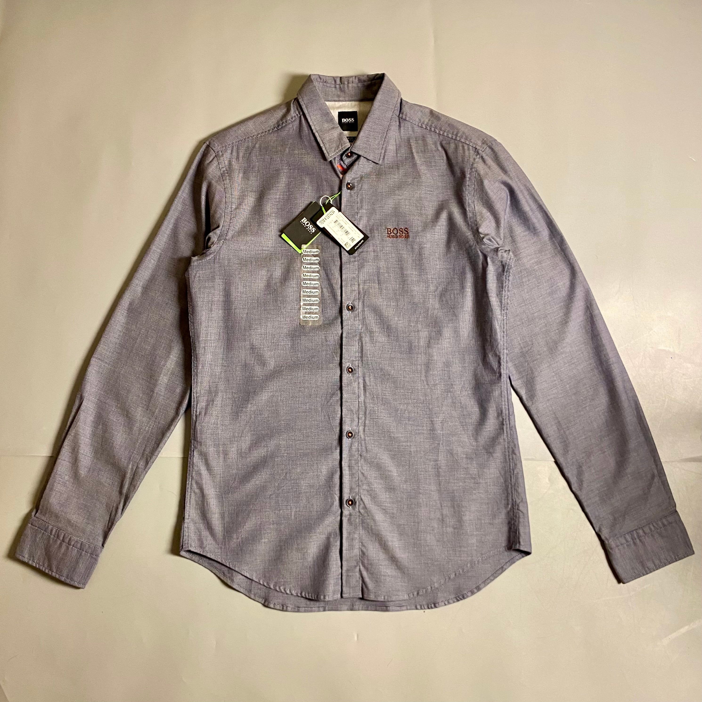 BOSS Hugoboss Menswear Biado Regular Fit Stretch Button Down Long Sleeve