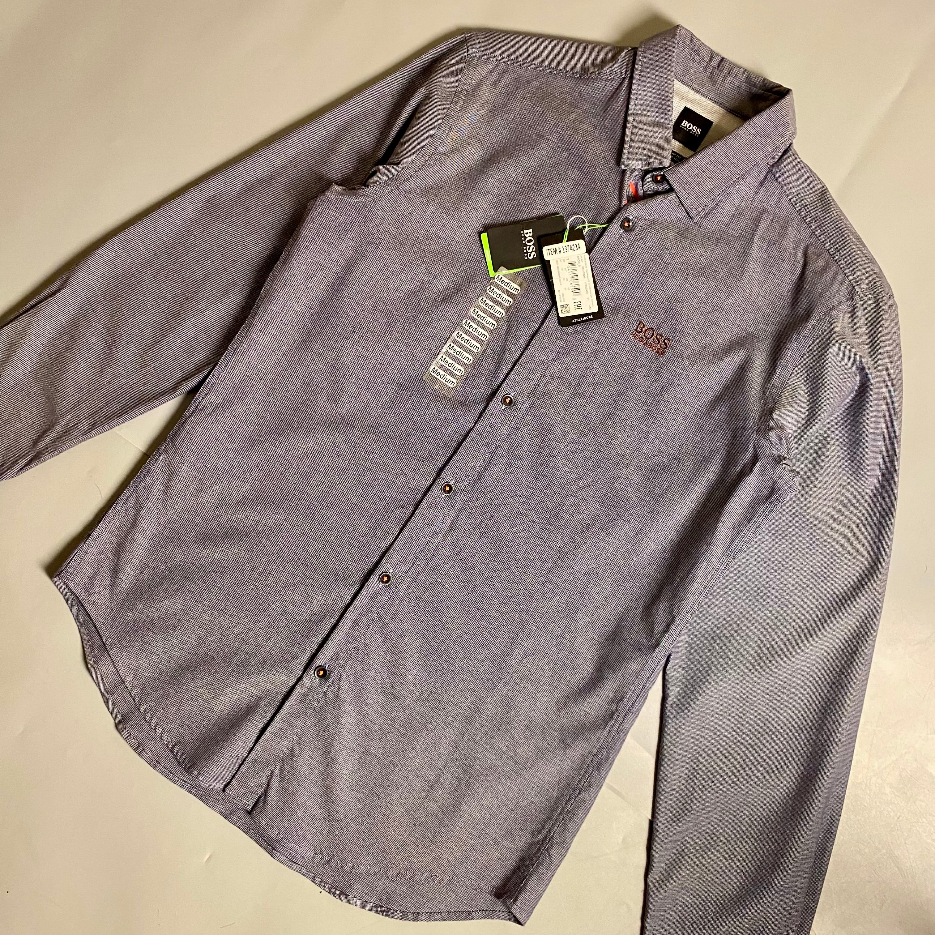 BOSS Hugoboss Menswear Biado Regular Fit Stretch Button Down Long Sleeve