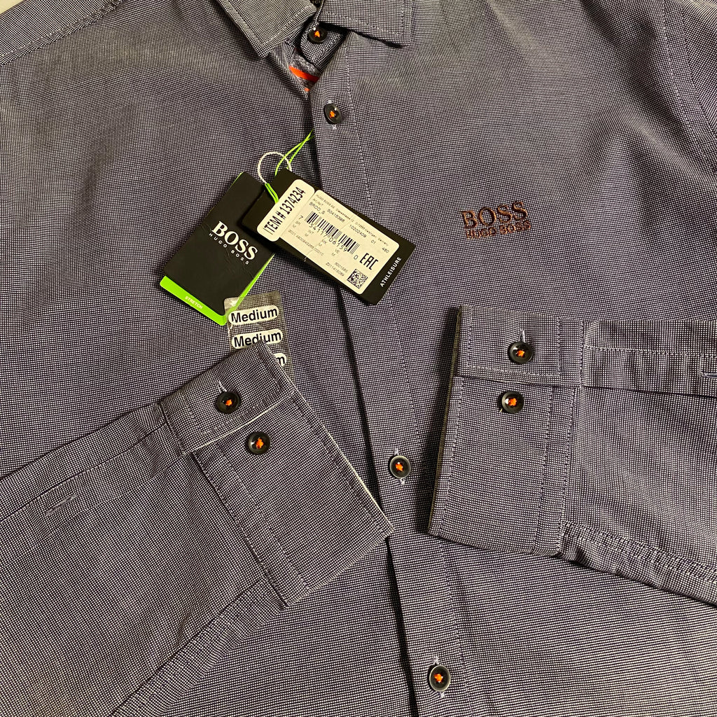 BOSS Hugoboss Menswear Biado Regular Fit Stretch Button Down Long Sleeve