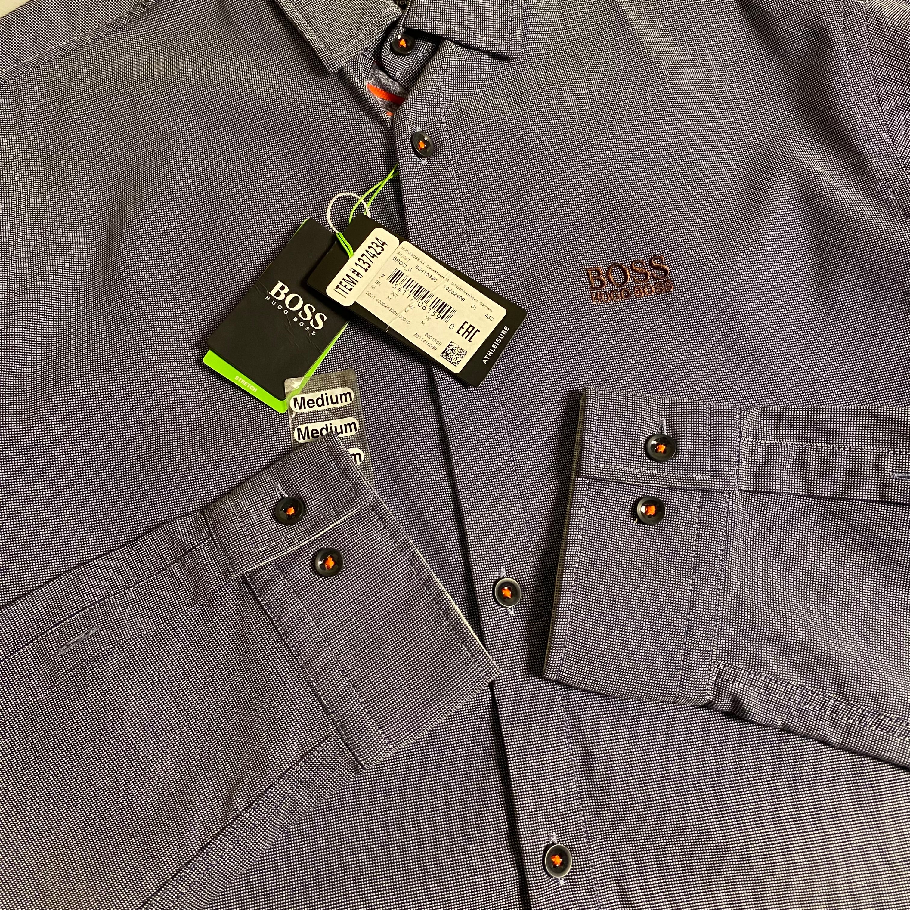 BOSS Hugoboss Menswear Biado Regular Fit Stretch Button Down Long Sleeve