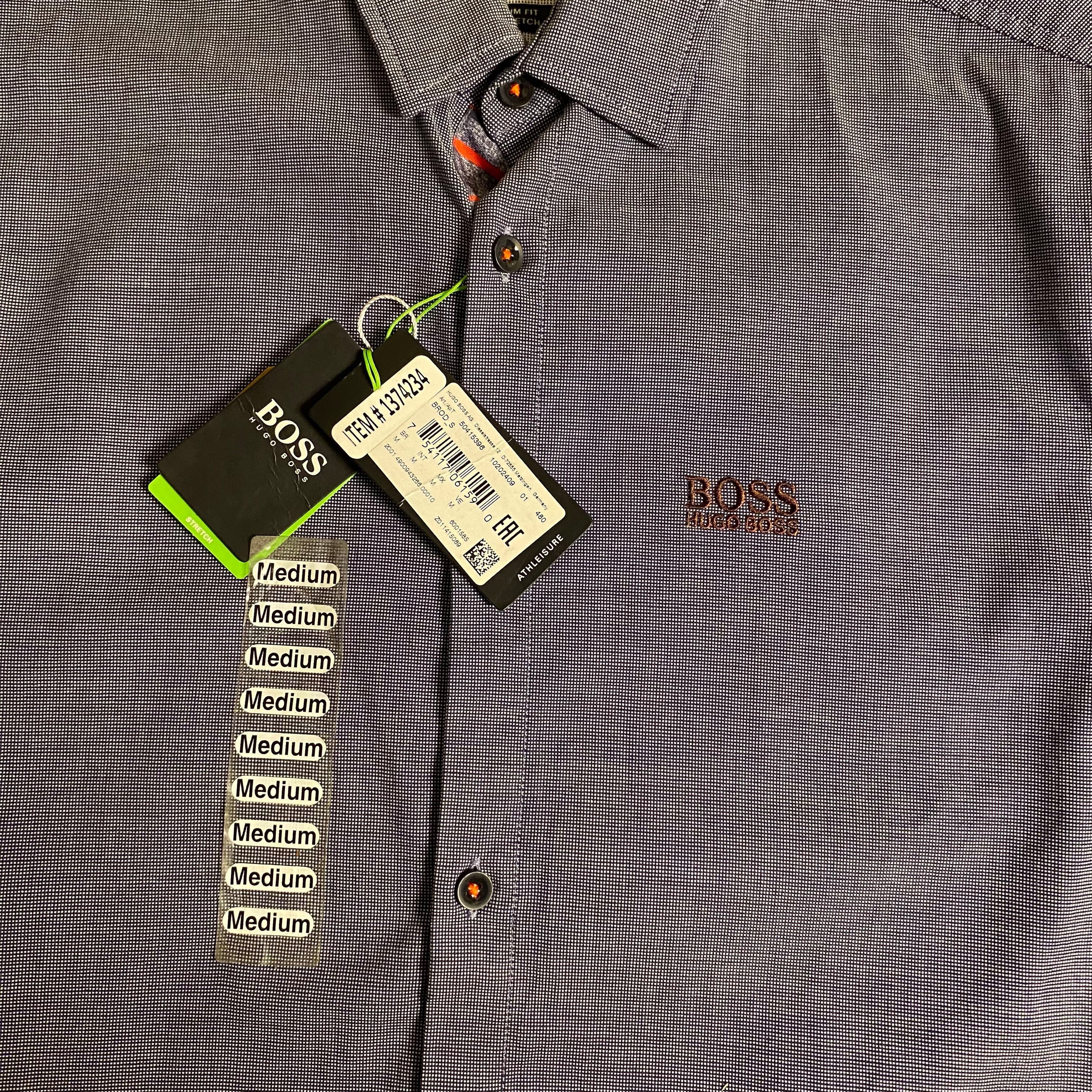 BOSS Hugoboss Menswear Biado Regular Fit Stretch Button Down Long Sleeve