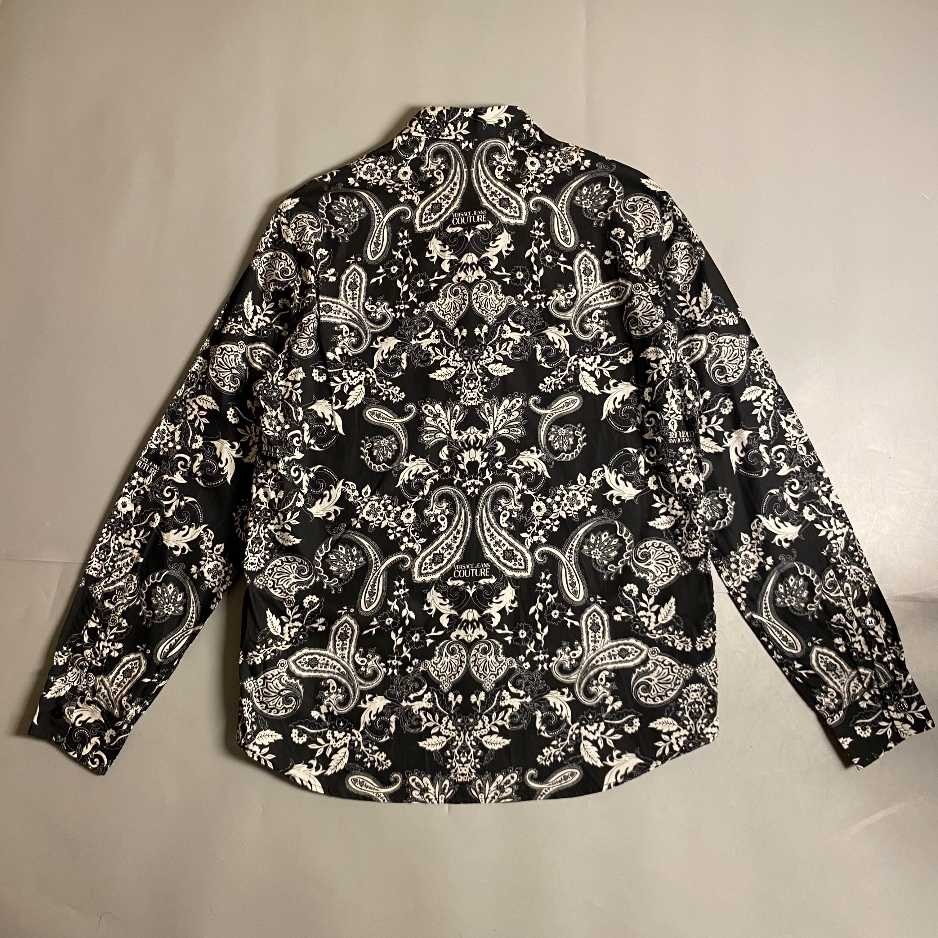 Versace Jeans Couture Black and White Paisley Bandana Cotton