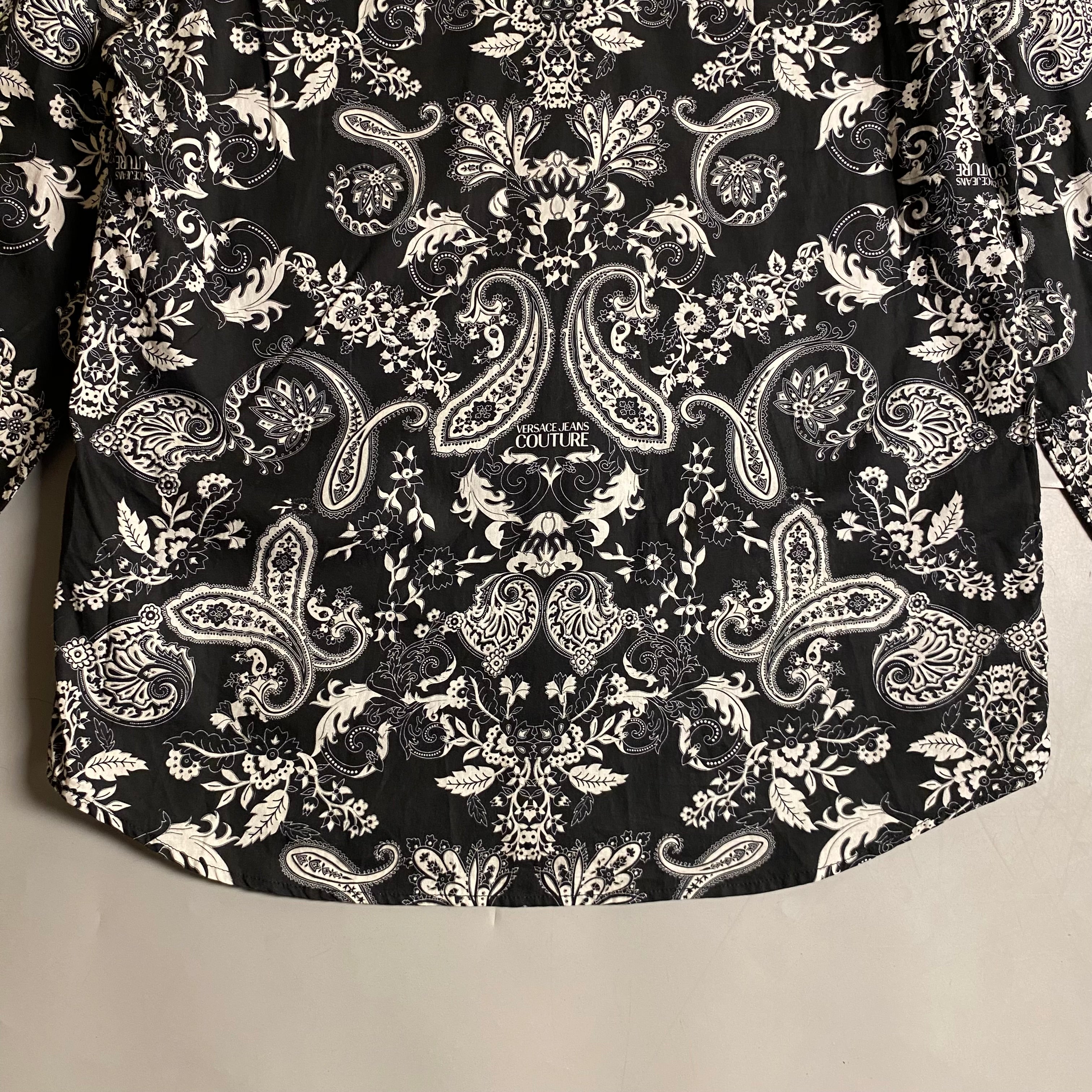 Versace Jeans Couture Black and White Paisley Bandana Cotton