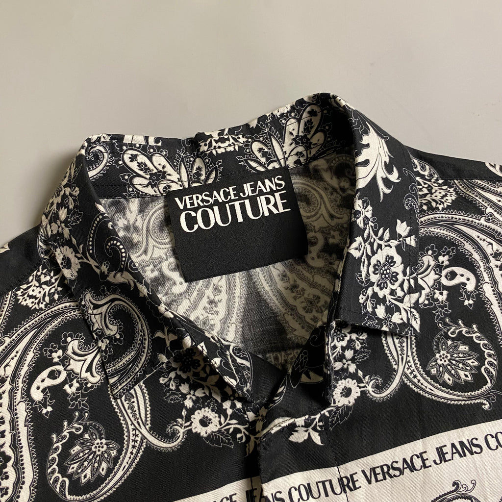Versace Jeans Couture Black and White Paisley Bandana Cotton