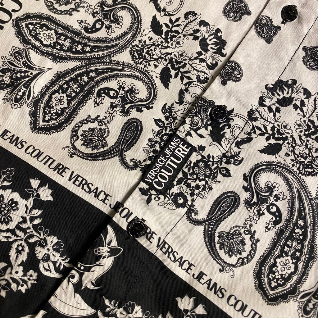 Versace Jeans Couture Black and White Paisley Bandana Cotton