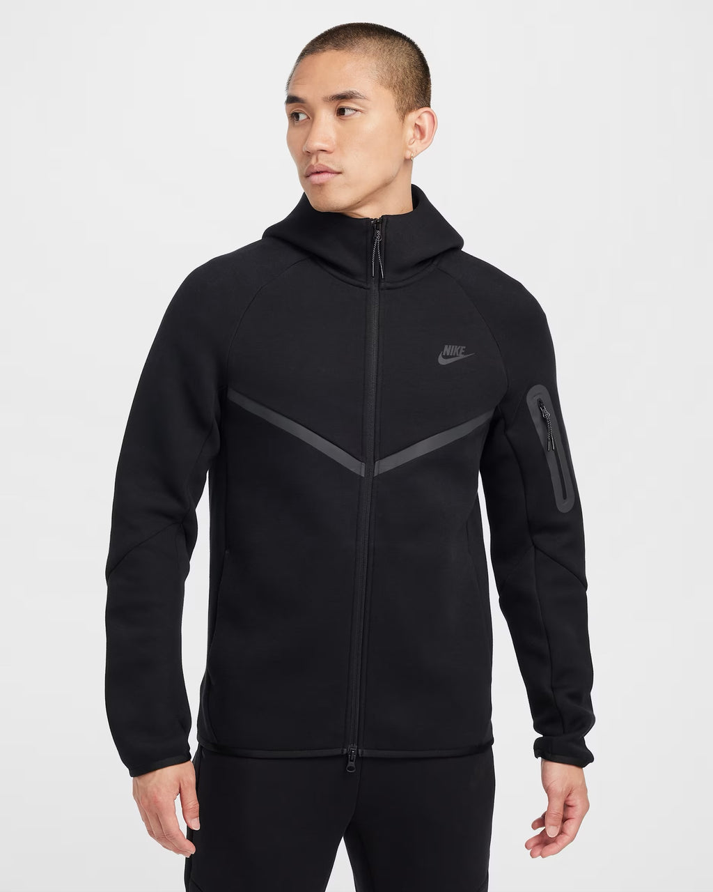 Nike Men's Tech Fleece Windrunner Full-Zip Hoodie in black