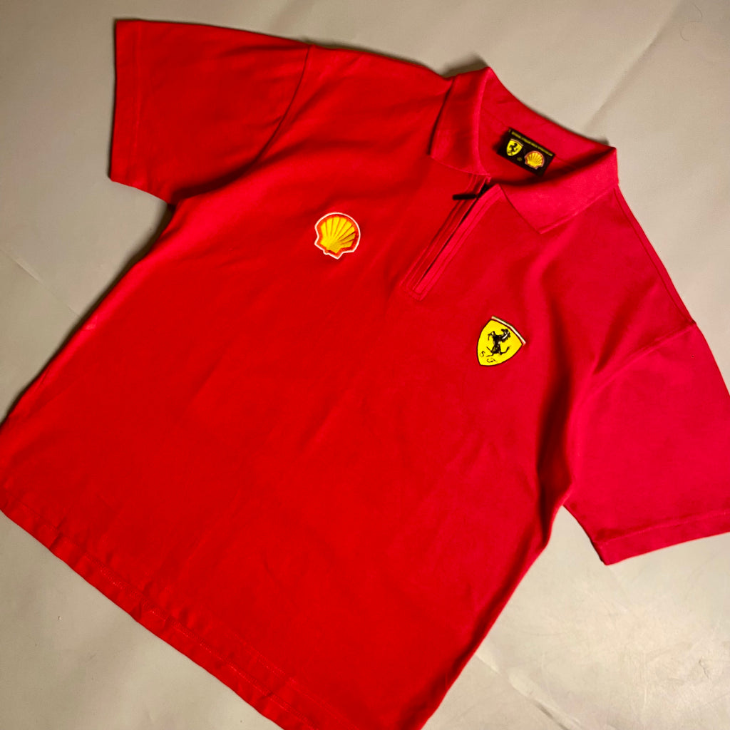Vintage Ferrari Shell Sportswear Polo Shirt