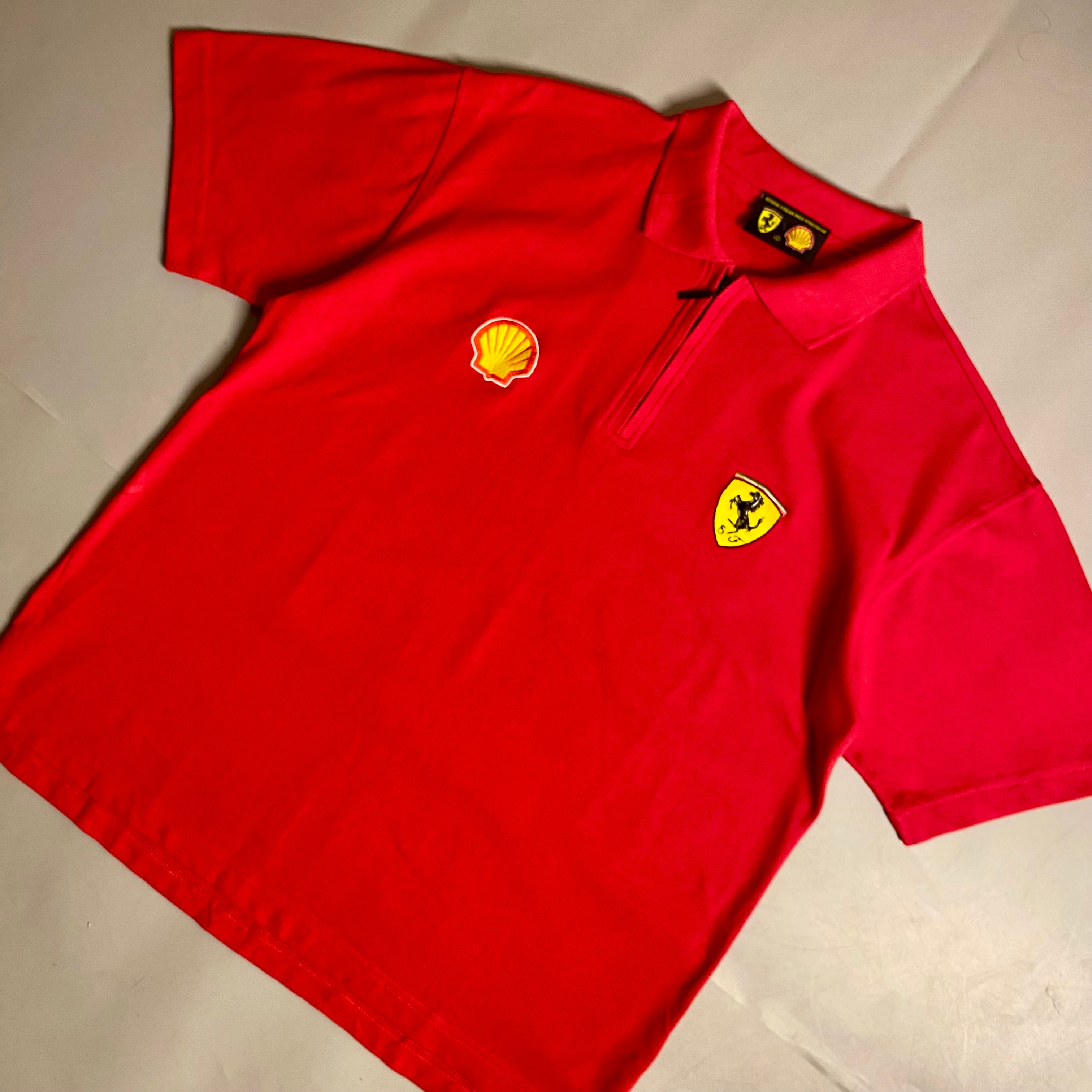 Vintage Ferrari Shell Sportswear Polo Shirt