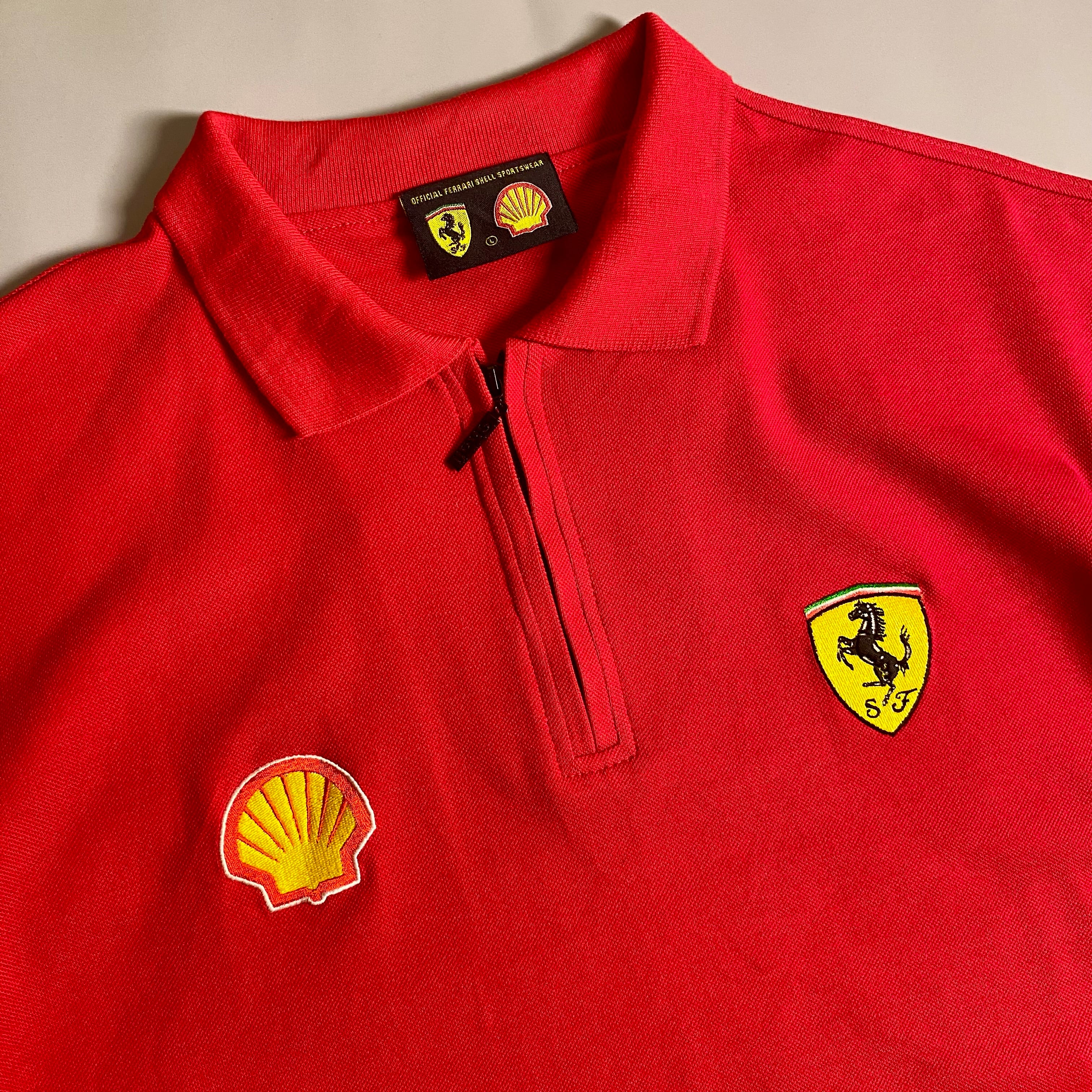 Vintage Ferrari Shell Sportswear Polo Shirt