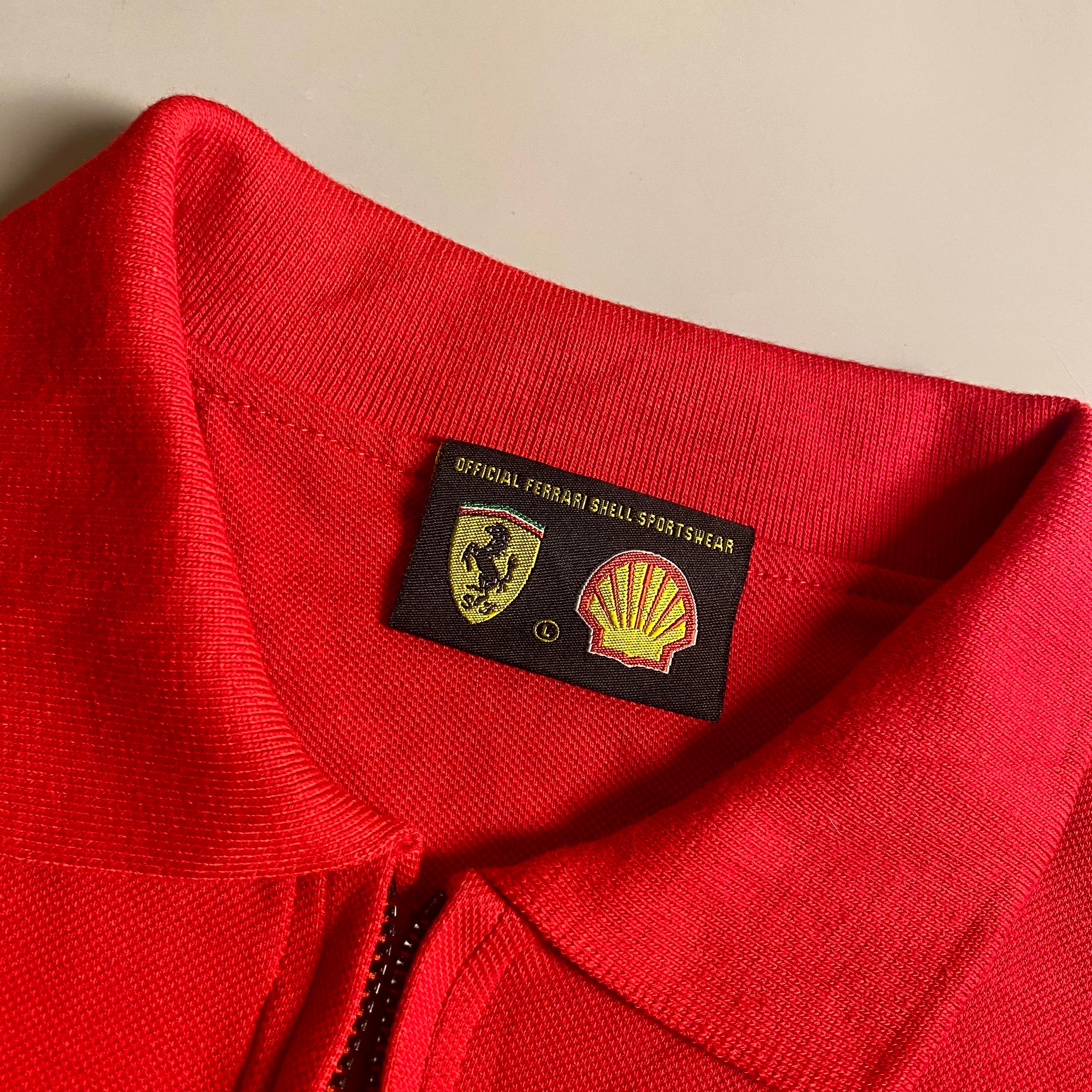 Vintage Ferrari Shell Sportswear Polo Shirt