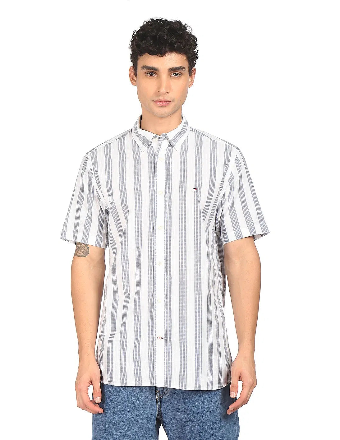 Tommy Hilfiger striped short-sleeve casual shirt