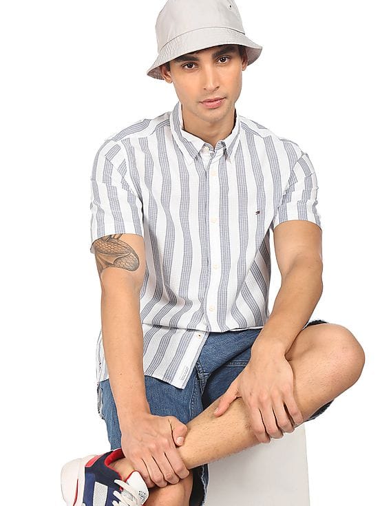 Tommy Hilfiger striped short-sleeve casual shirt