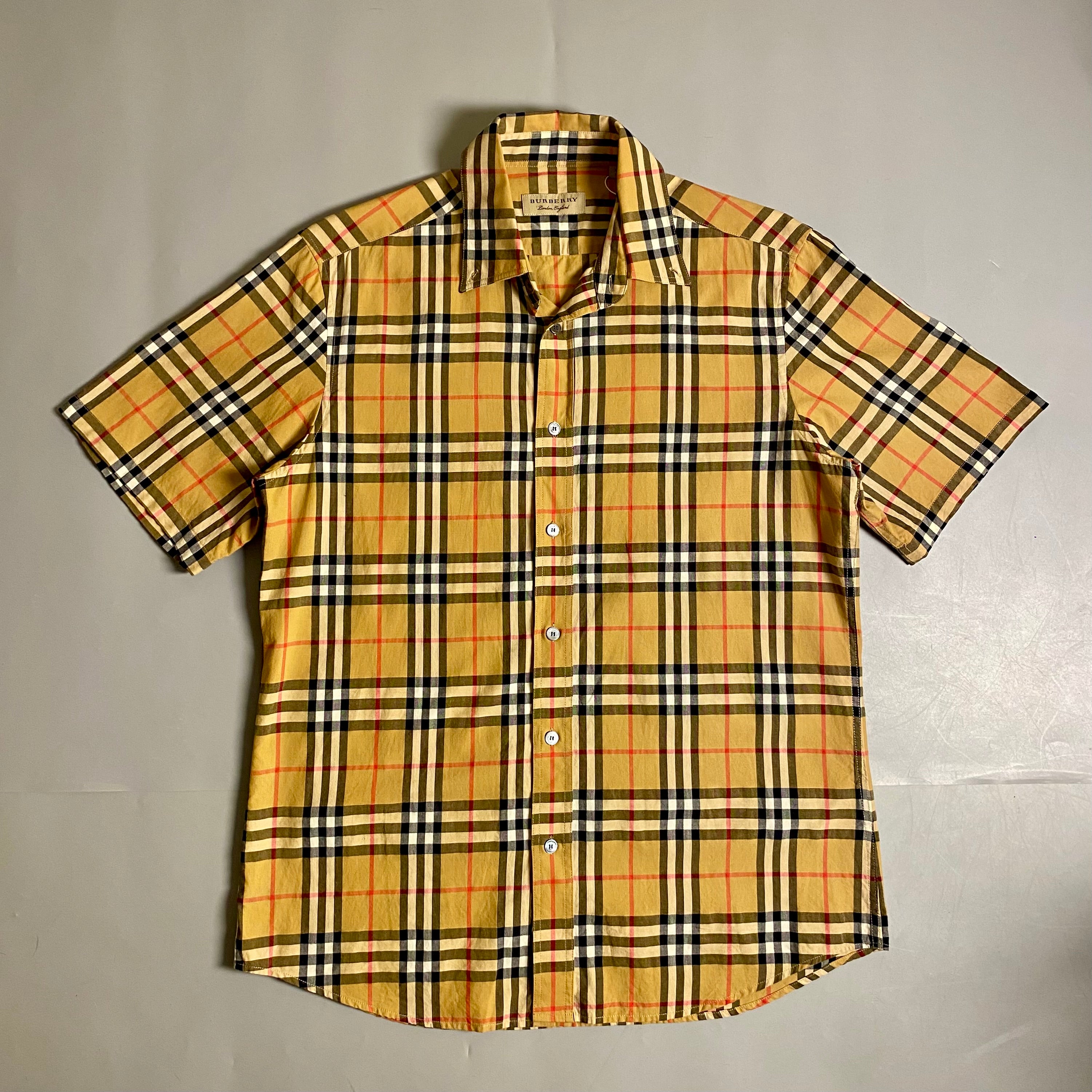 Burberry Vintage Check pattern cotton shirt in archive beige