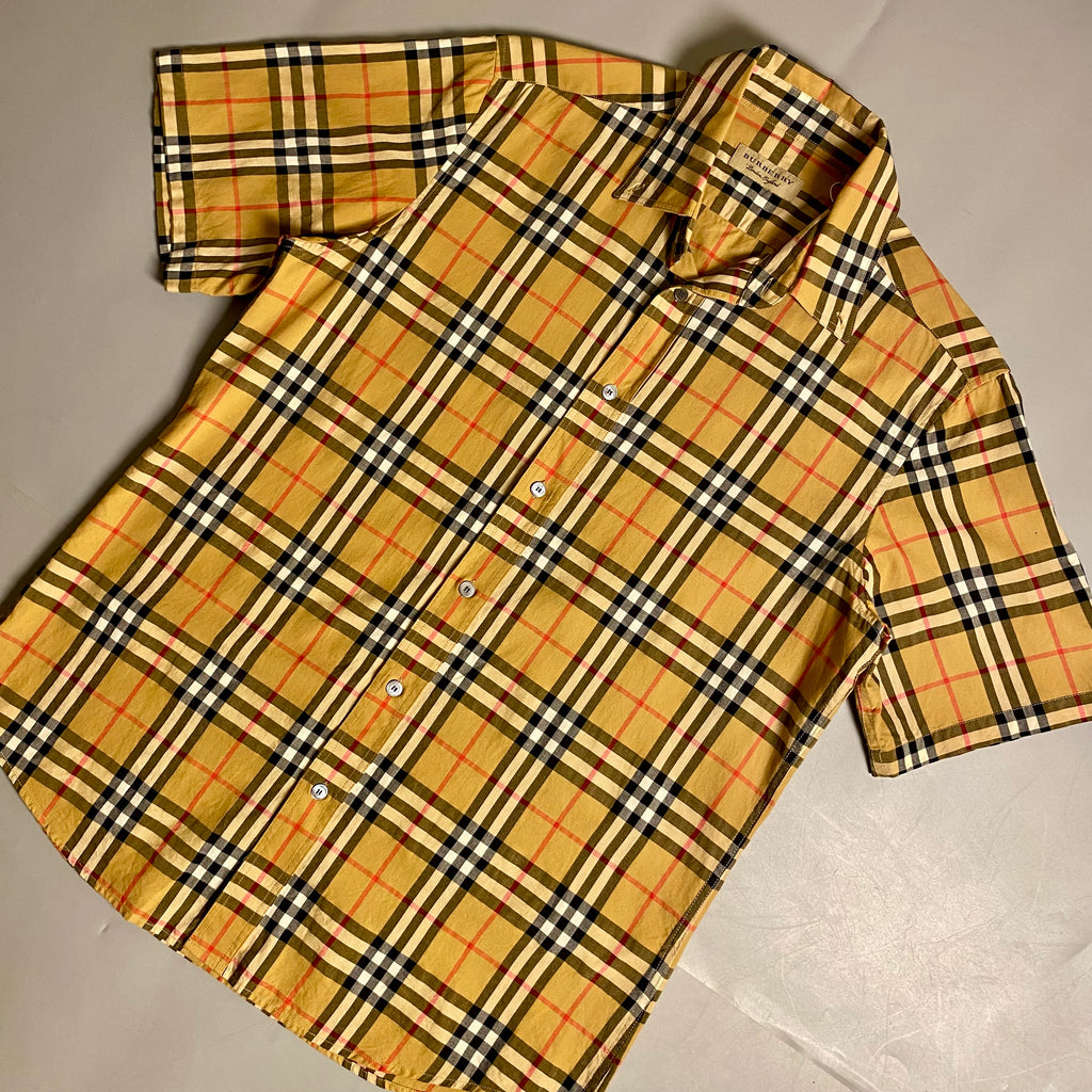 Burberry Vintage Check pattern cotton shirt in archive beige