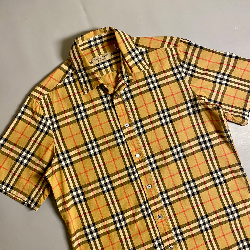 Burberry Vintage Check pattern cotton shirt in archive beige